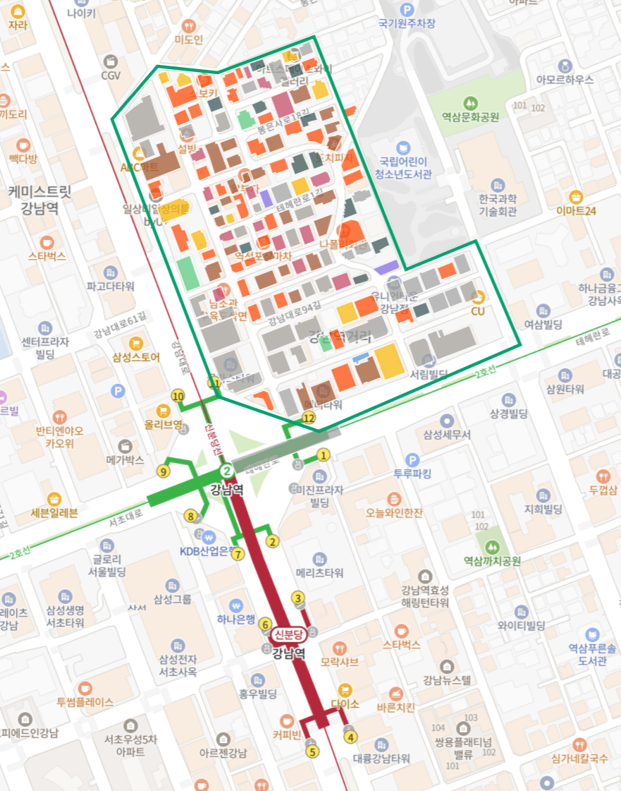강남역 북동 블록 상업·업무권역 리포트